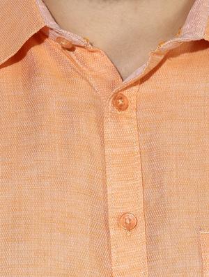 orange cotton casual shirt - 13376839 - Standard Image - 4