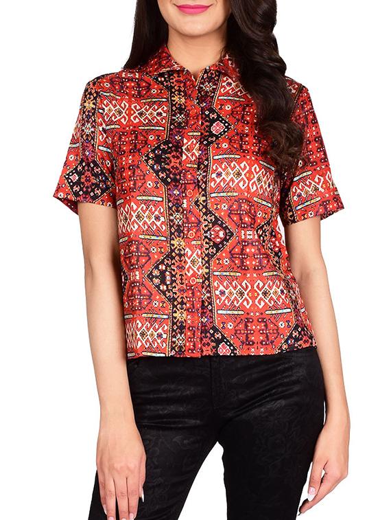 red cotton shirt - 13377087 - Zoom Image - 1