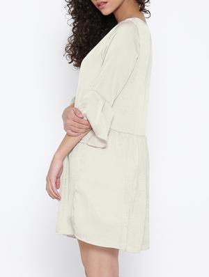 solid cream dress - 13384076 - Standard Image - 4