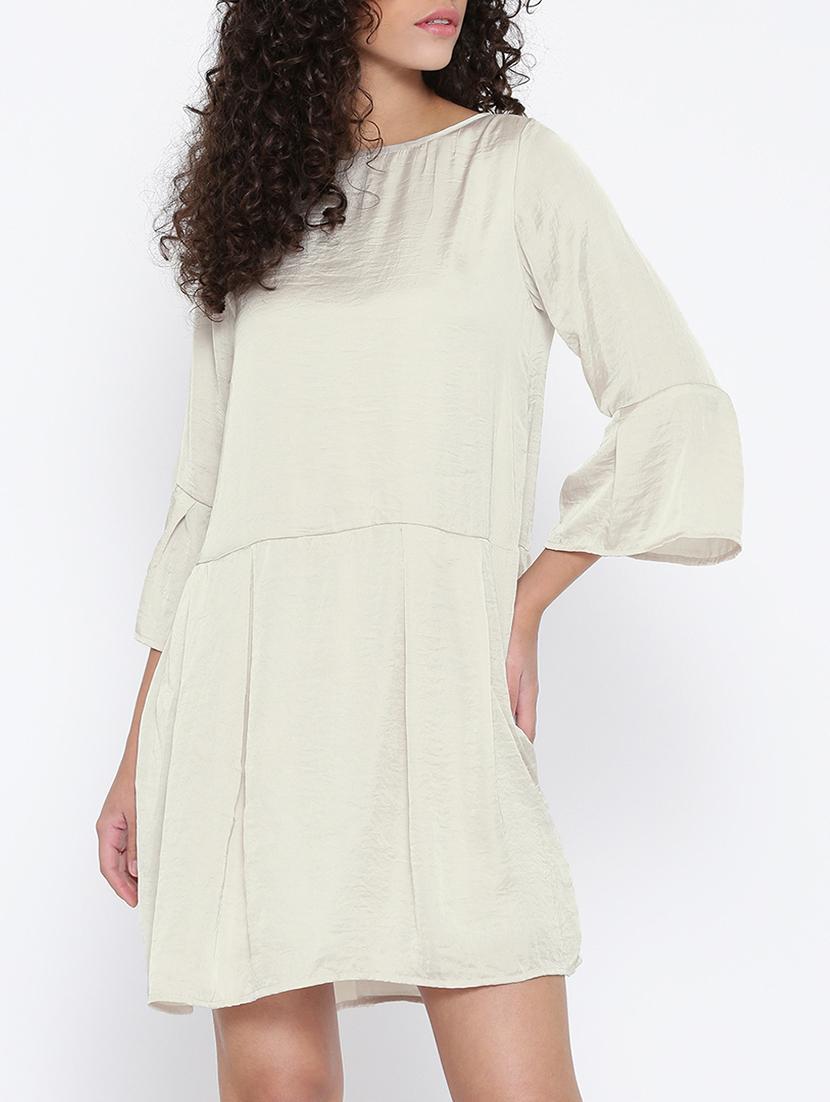 solid cream dress - 13384076 - Zoom Image - 2