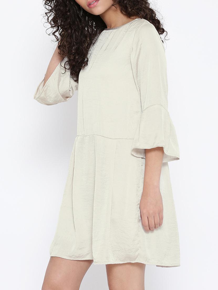 solid cream dress - 13384076 - Zoom Image - 3