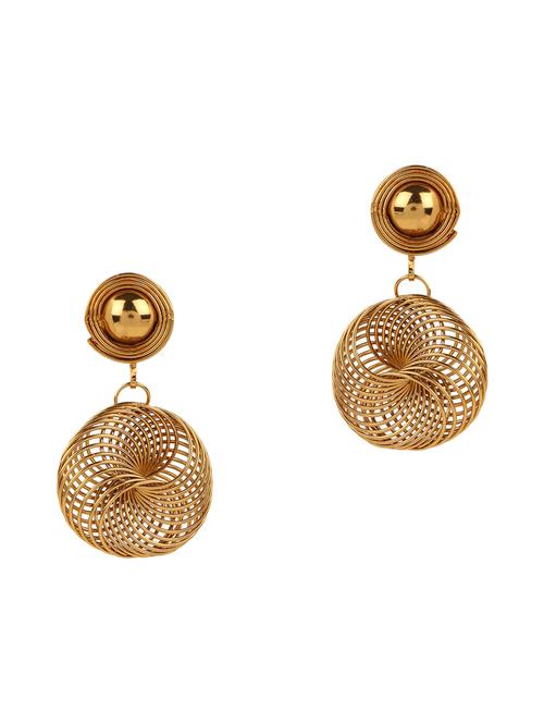 gold plated drop earrings - 13386366 - Standard Image - 1