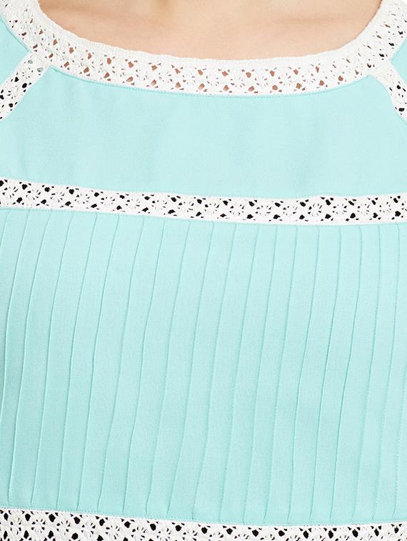 lace insert pin tucks detail top - 13388111 - Zoom Image - 4