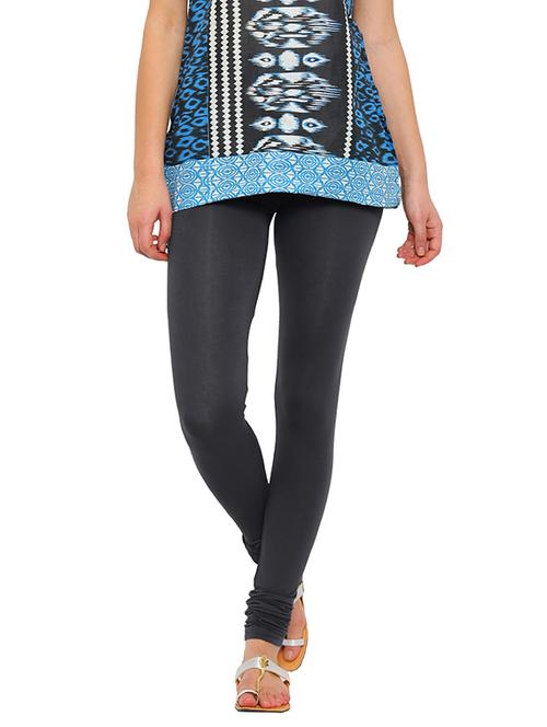 solid grey viscose legging - 13389774 - Standard Image - 1