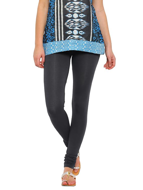 solid grey viscose legging - 13389774 - Zoom Image - 1