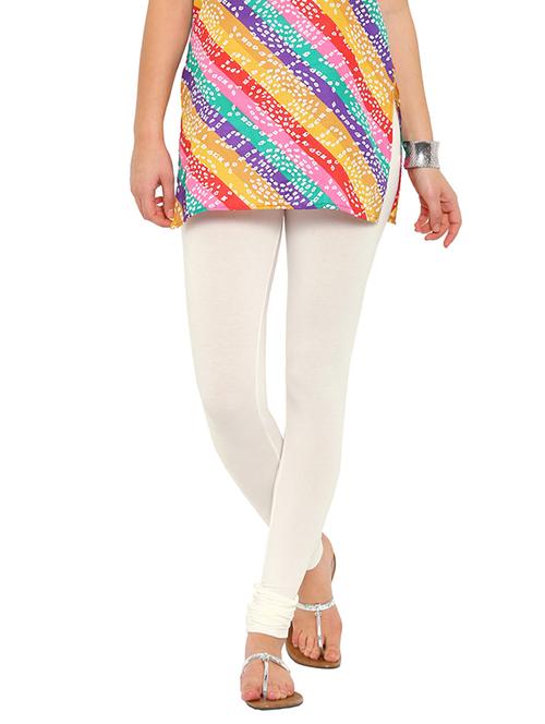 solid white viscose legging - 13389778 - Standard Image - 1
