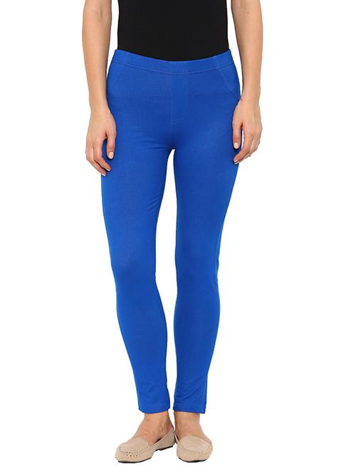 solid blue denim jegging - 13389784 - Standard Image - 1