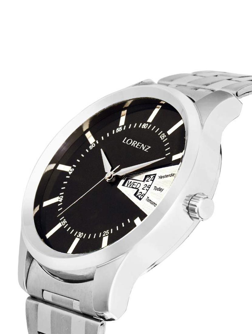 lorenz mk-104a day & date black dial men's watch - 13389822 - Zoom Image - 2