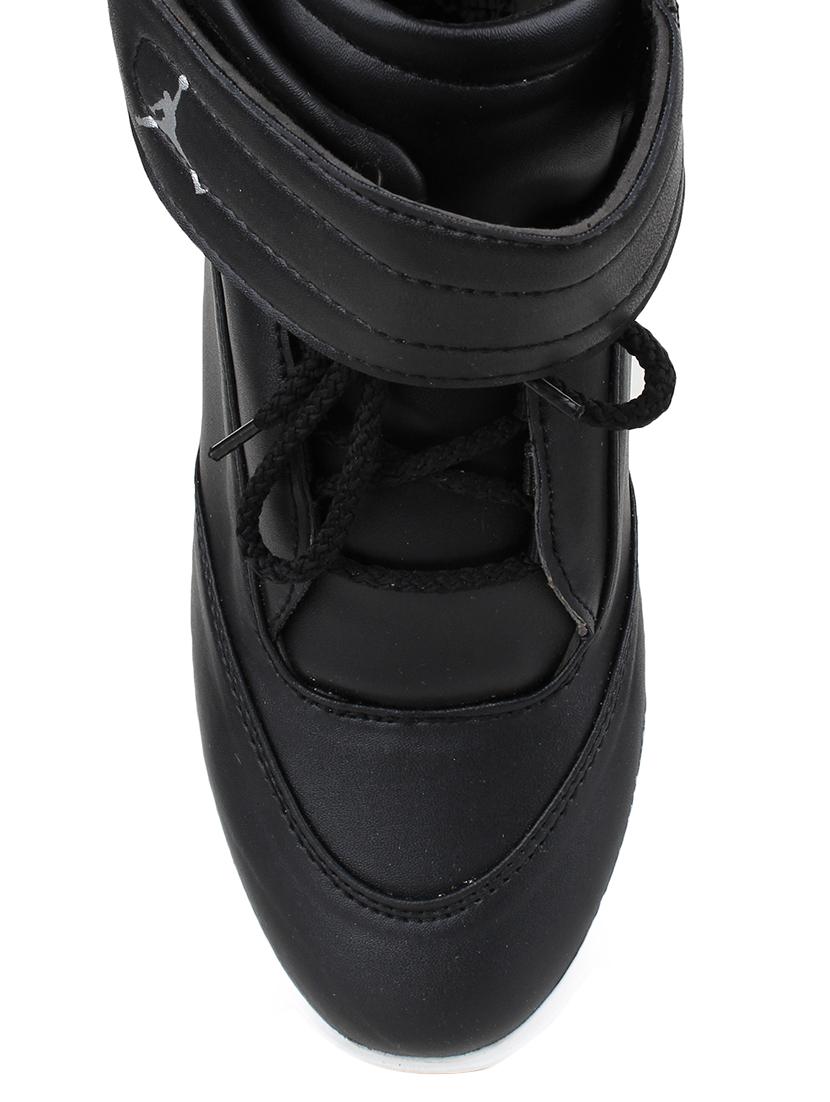 black leatherette lace up sneaker - 13390619 - Zoom Image - 3