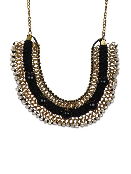 black metal statement necklace - 13393486 - Very Small Image - 1