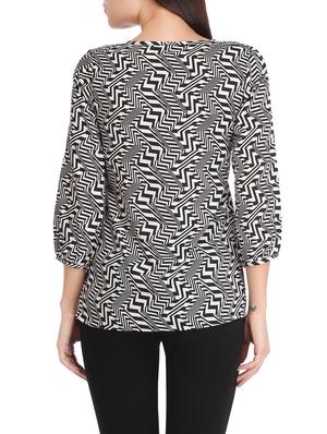 optical illusion boat neck top - 13393723 - Standard Image - 3