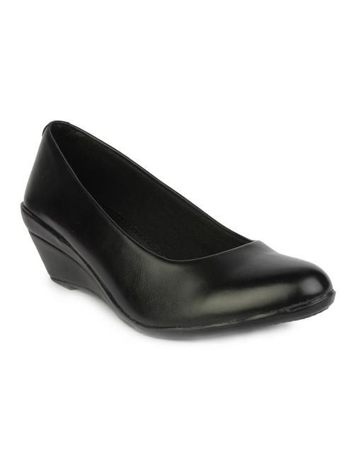 black leatherette slip on formal shoes - 13393781 - Standard Image - 1