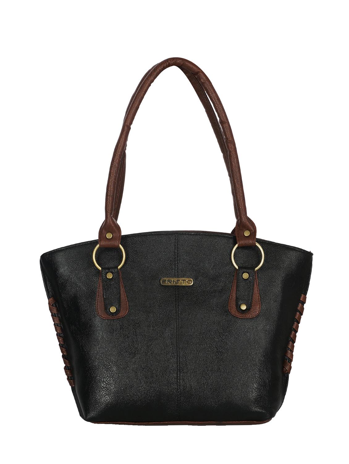black leatherette handbag - 13394302 - Zoom Image - 1