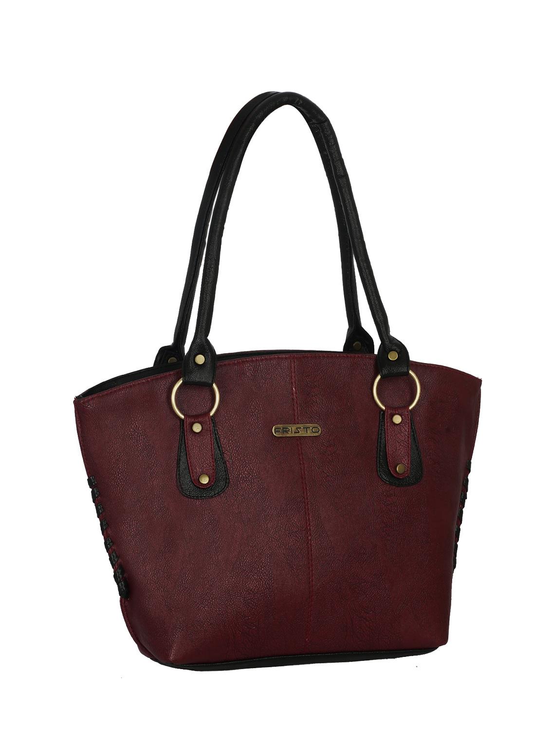 maroon leatherette handbag - 13394303 - Zoom Image - 1