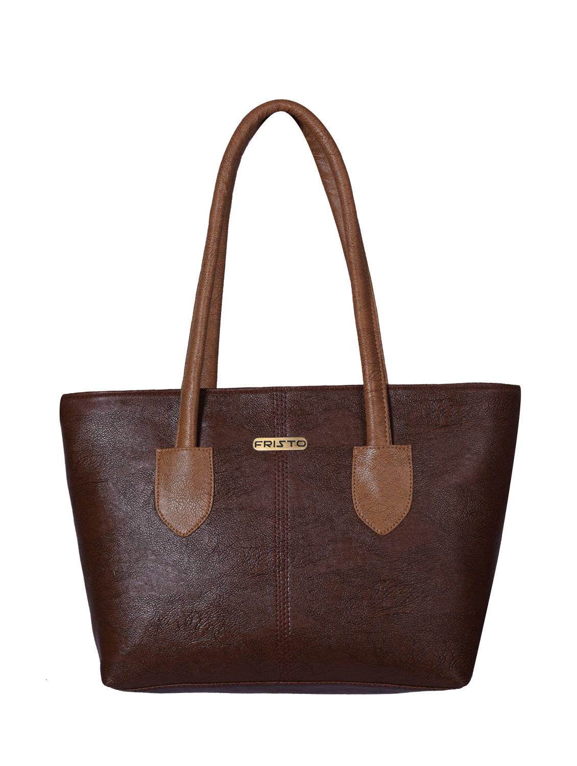 brown leatherette  handbag