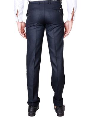 blue cotton blend formal trouser - 13398317 - Standard Image - 3