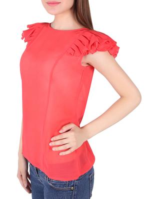 red crepe top - 13410371 - Standard Image - 2