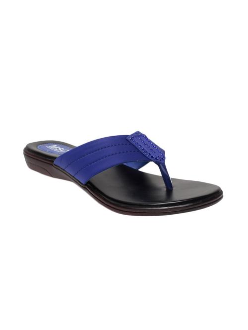 blue faux leather toe separator sandals - 13410812 - Standard Image - 1