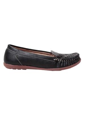 black faux leather slip on loafers - 13410893 - Standard Image - 2