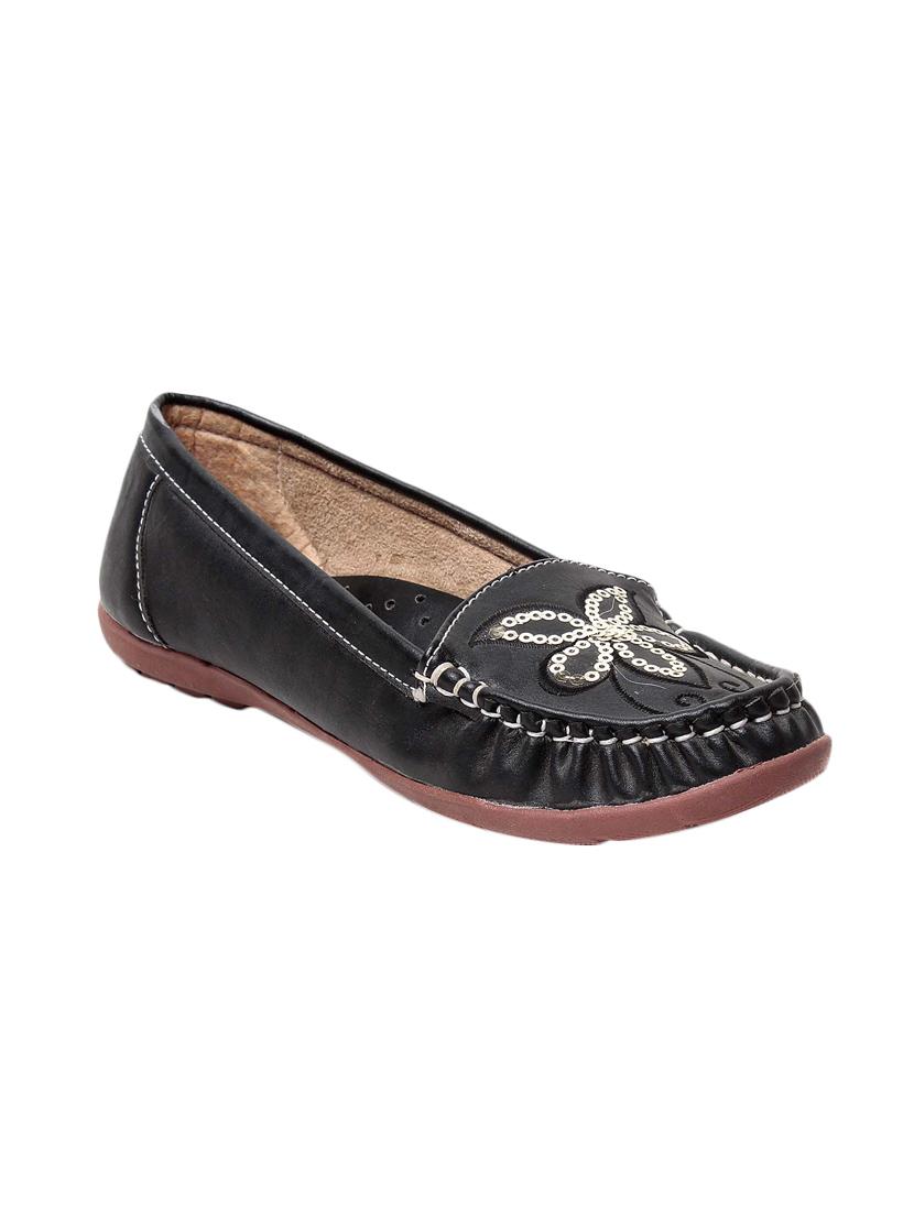 black slip on embellished loafer - 13410896 - Zoom Image - 1