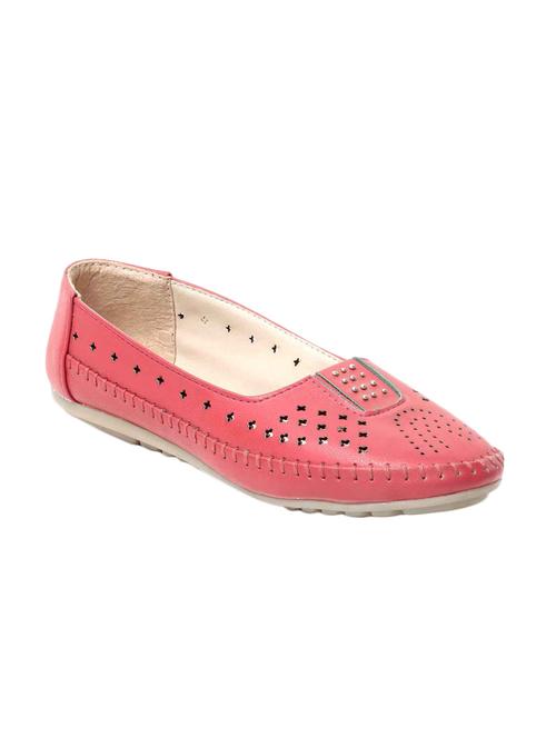 red faux leather slip on loafers - 13410913 - Standard Image - 1