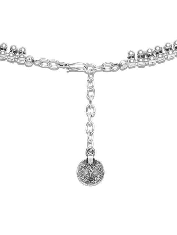oxidised silver plated classic necklace - 13411546 - Zoom Image - 2