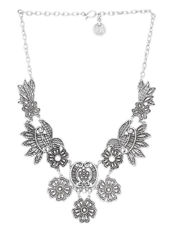 oxidised silver plated classic necklace - 13411549 - Zoom Image - 2