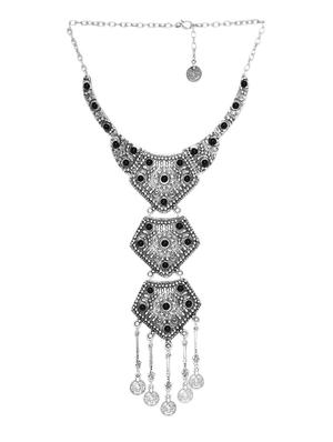 oxidised silver plated tribal long necklace - 13411556 - Standard Image - 2