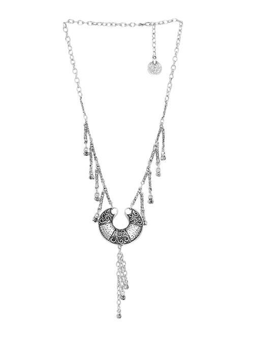oxidised silver plated navchaand necklace - 13411557 - Standard Image - 1