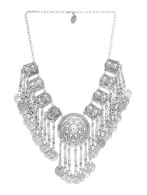 oxidised silver plated bohemian necklace - 13411561 - Standard Image - 2