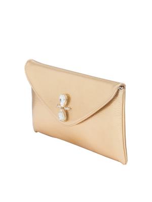 gold jute clutch - 13419287 - Standard Image - 4