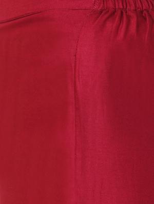 maroon rayon palazzo - 13420322 - Standard Image - 4