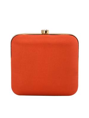 orange embroidered box clutch - 13422631 - Standard Image - 2