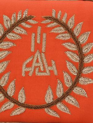 orange embroidered box clutch - 13422631 - Standard Image - 4
