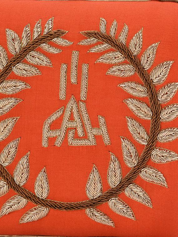 orange embroidered box clutch - 13422631 - Zoom Image - 4