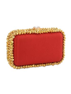 red embellished box clutch - 13422636 - Standard Image - 5