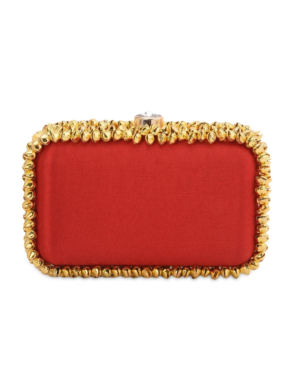 red embellished box clutch - 13422636 - Zoom Image - 2