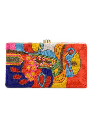 multicoloured embellished box clutch - 13422639 - Standard Image - 2