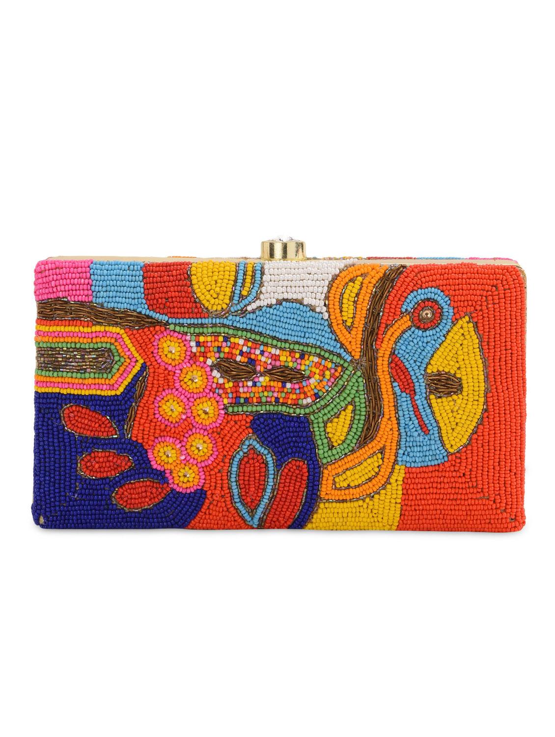 multicoloured embellished box clutch - 13422639 - Zoom Image - 2