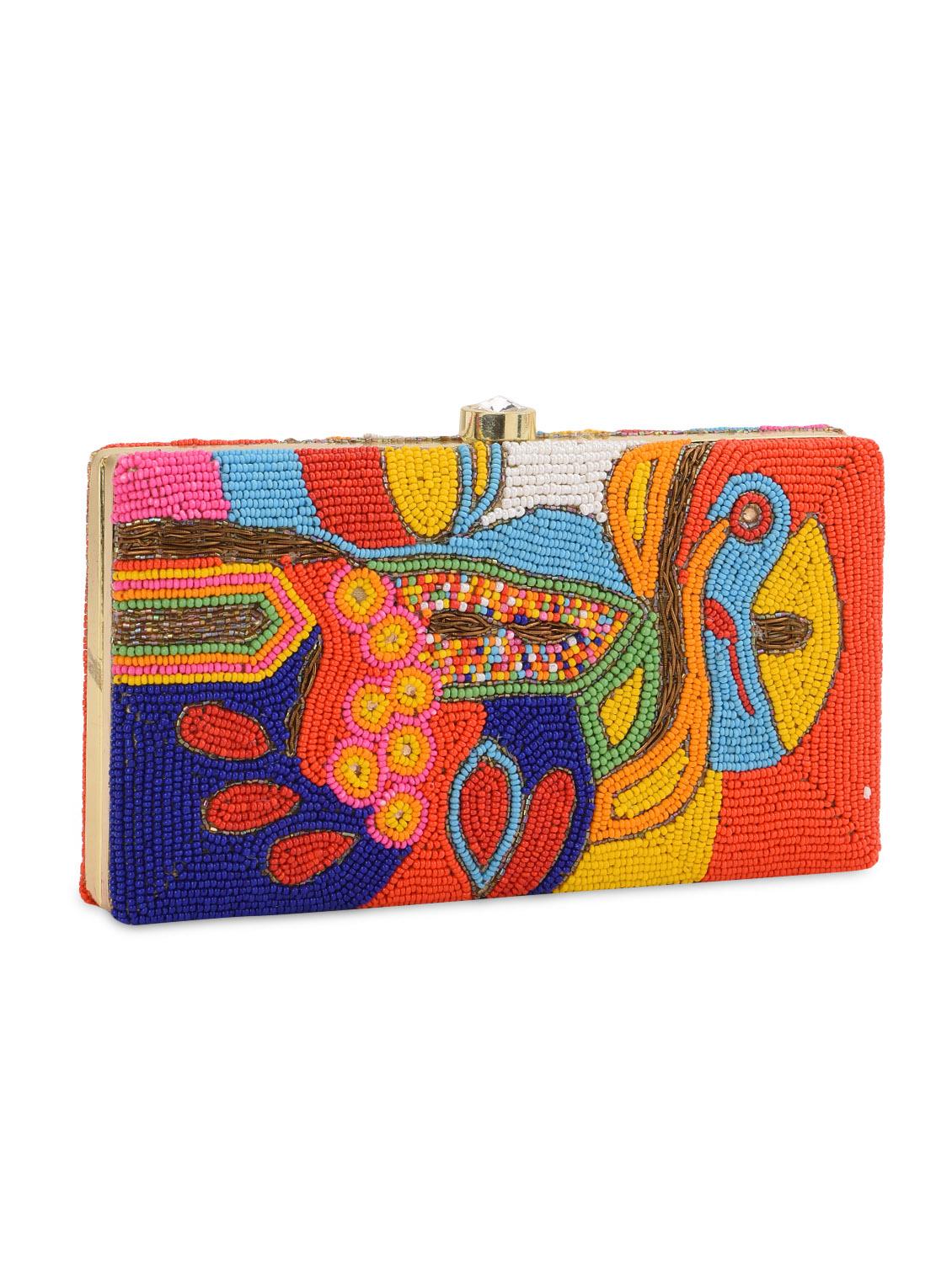 multicoloured embellished box clutch - 13422639 - Zoom Image - 5