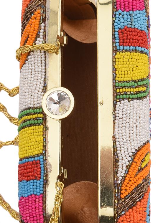 multicoloured embellished box clutch - 13422646 - Zoom Image - 3