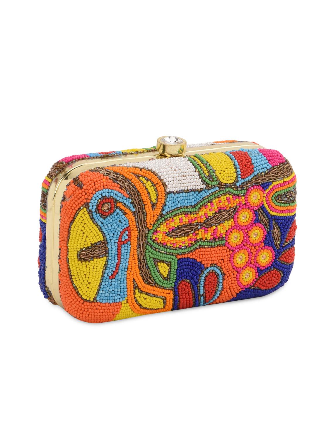 multicoloured embellished box clutch - 13422646 - Zoom Image - 5