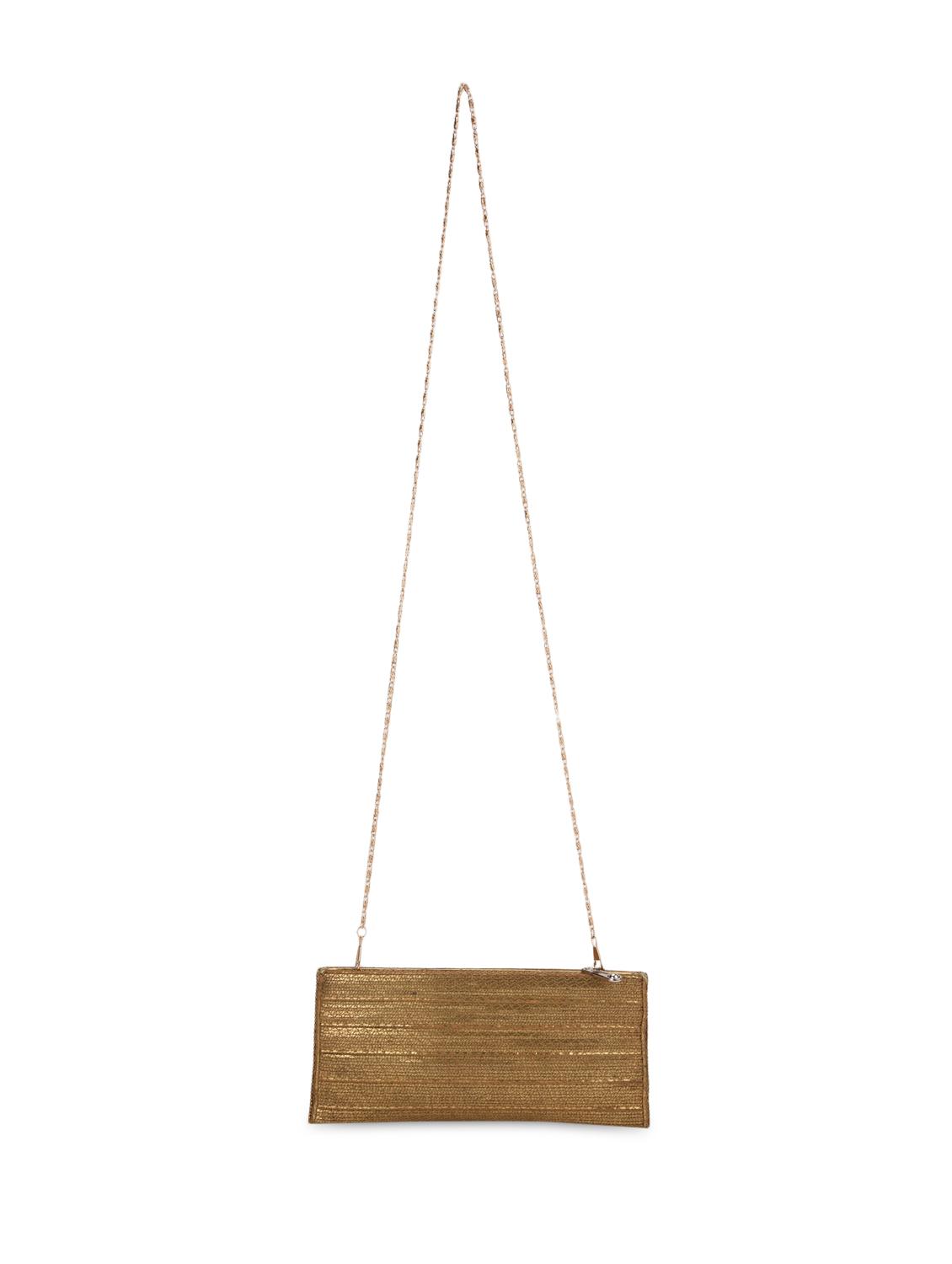 antique gold textured shimmer clutch - 13422668 - Zoom Image - 2