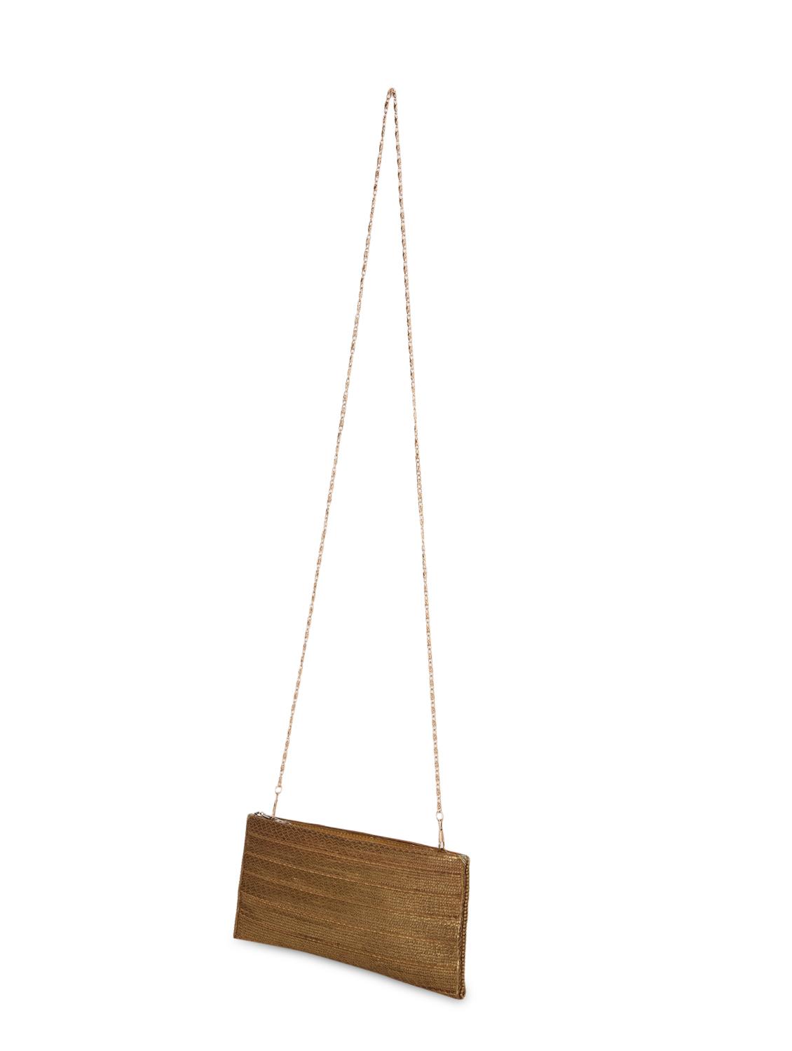 antique gold textured shimmer clutch - 13422668 - Zoom Image - 4