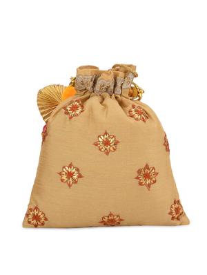 gold gota patti work potli bag - 13422677 - Standard Image - 2