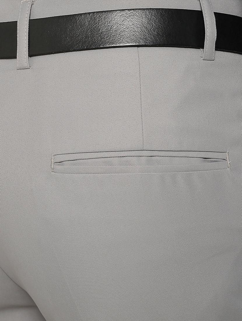 grey polyester flat front trousers formal - 13428234 - Zoom Image - 4