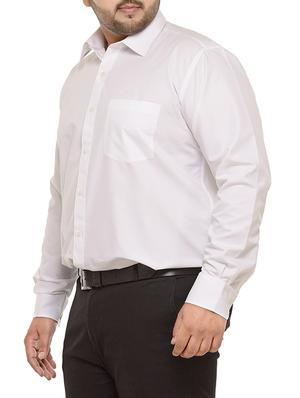 white cotton formal shirt - 13431057 - Standard Image - 2