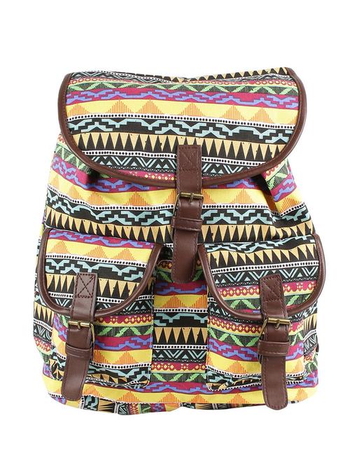 multi colored canvas backpack - 13431239 - Standard Image - 1