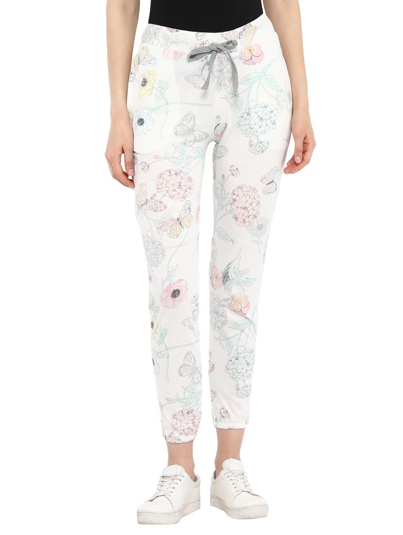 white cotton track pants - 13432472 - Zoom Image - 1