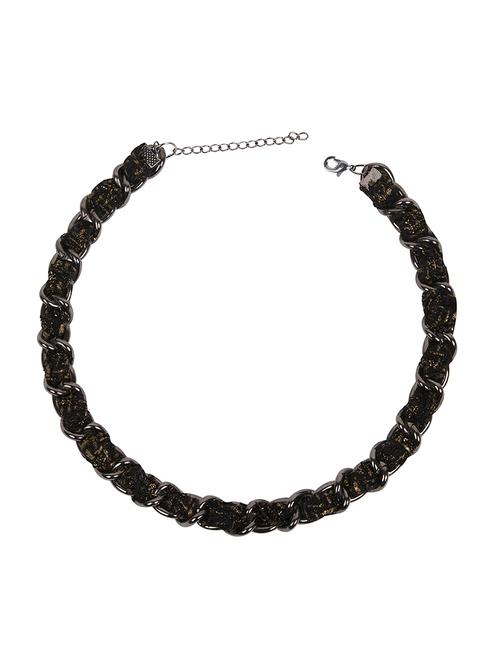 black metal short necklace - 13432600 - Standard Image - 1